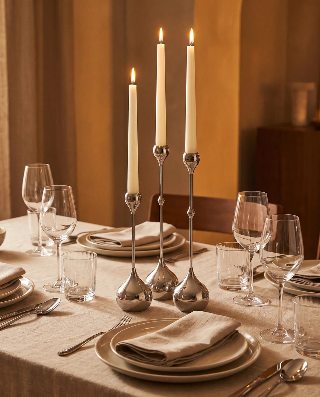 Kerzenhalter-Set Argento