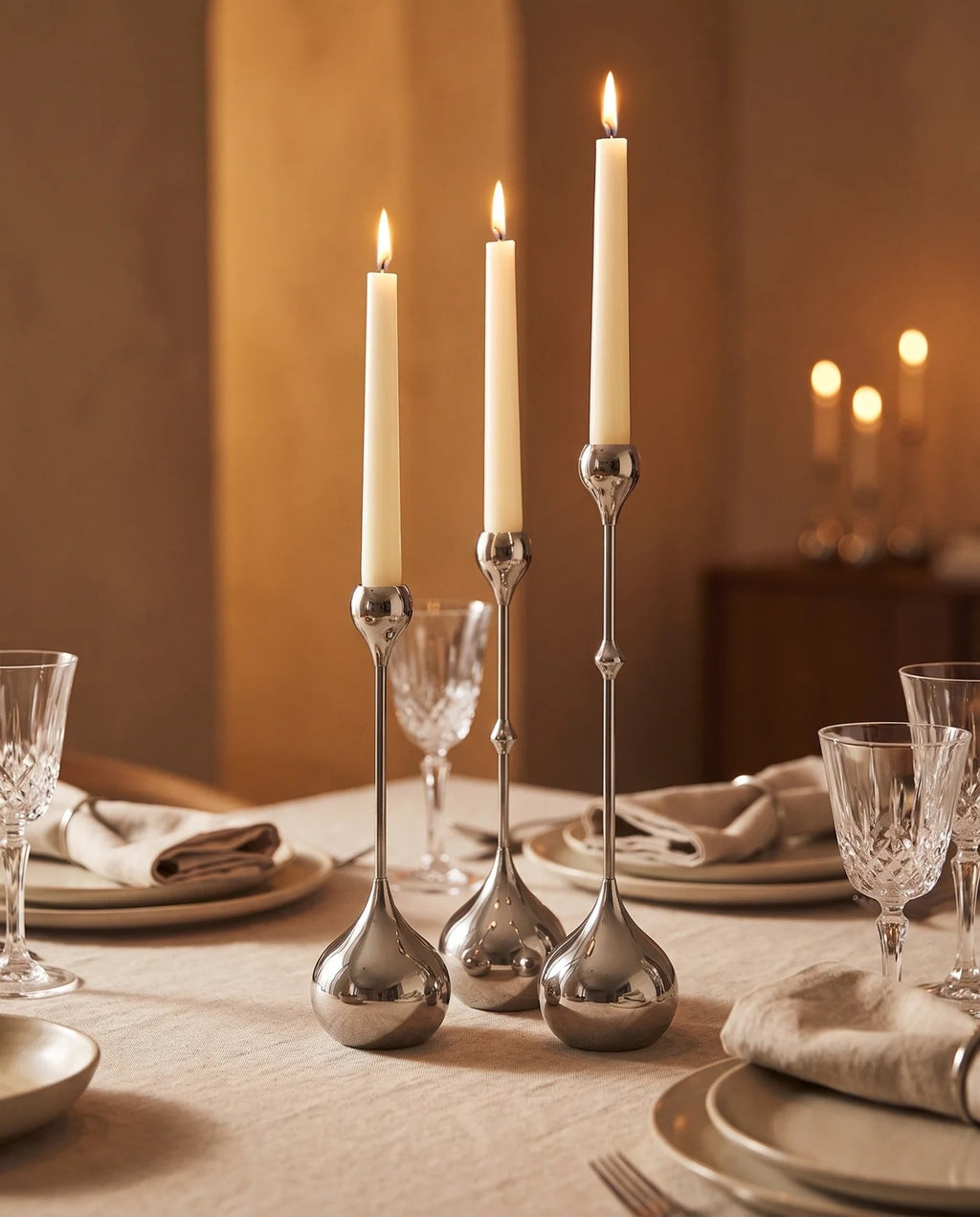 Kerzenhalter-Set Argento