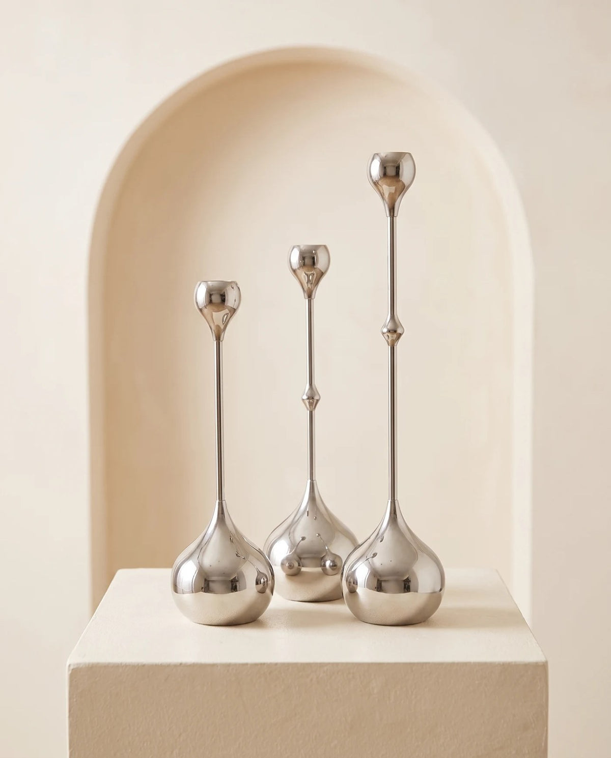 Kerzenhalter-Set Argento